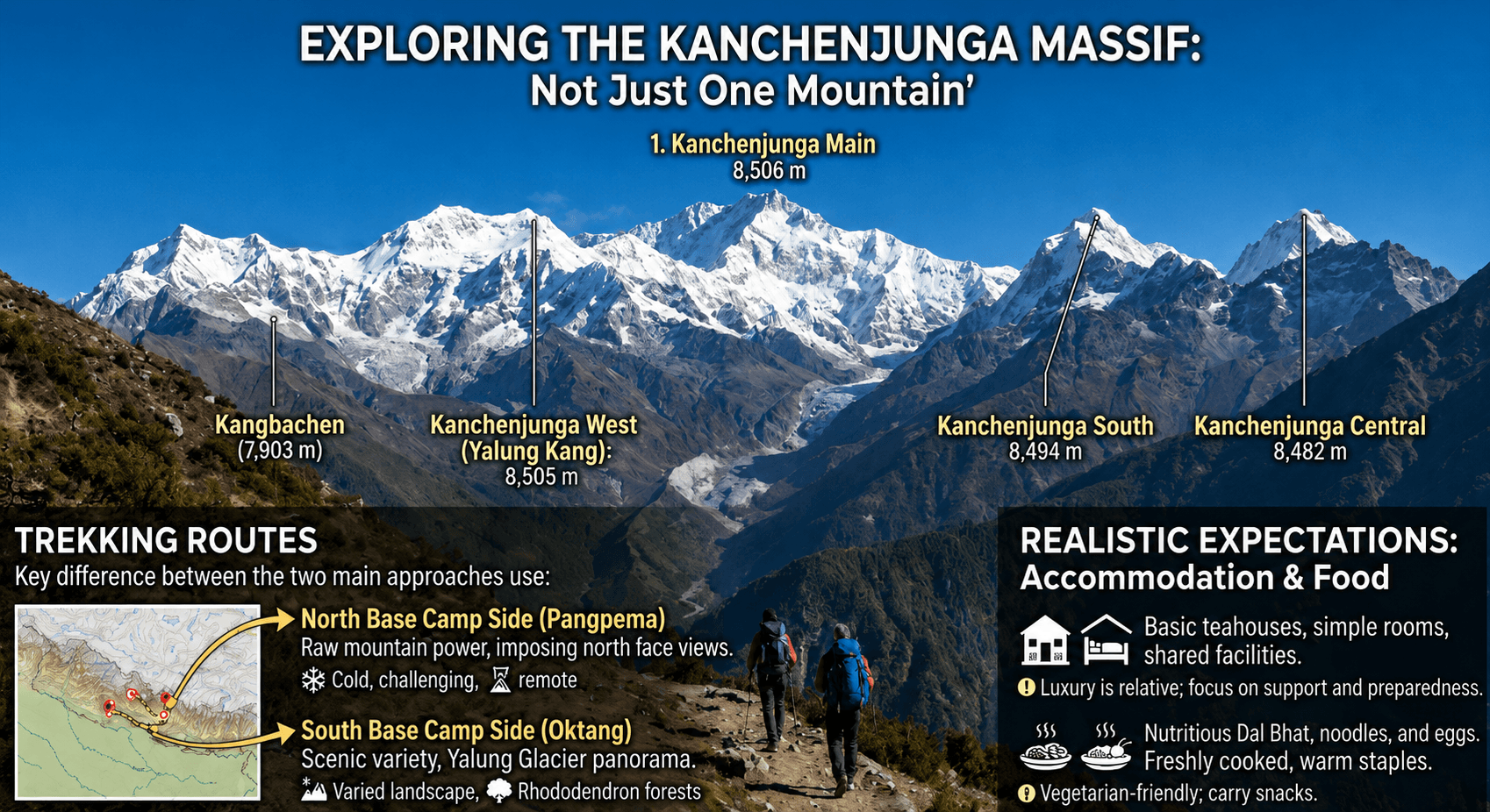 top peaks of kanchenjunga