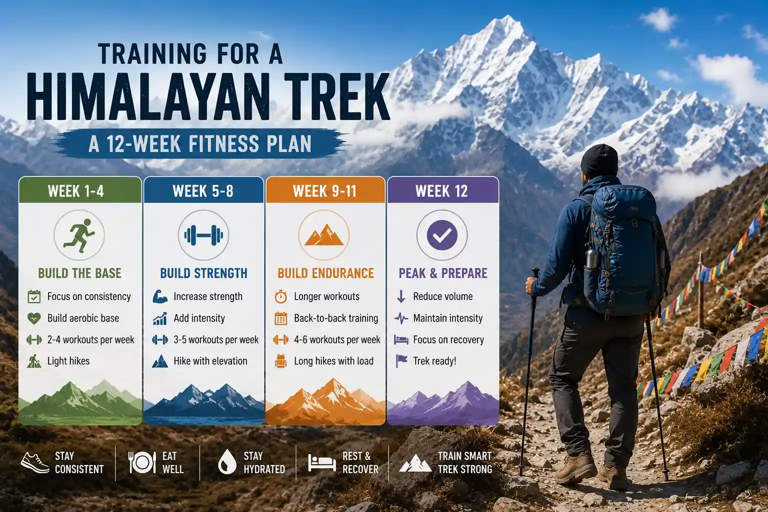 Mountain trekking training for Himalayas